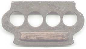 Brass Knuckles with Wooden Insert