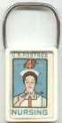 Nursing postage stamp key ring